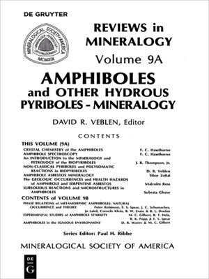 cover image of Amphiboles and Other Hydrous Pyriboles